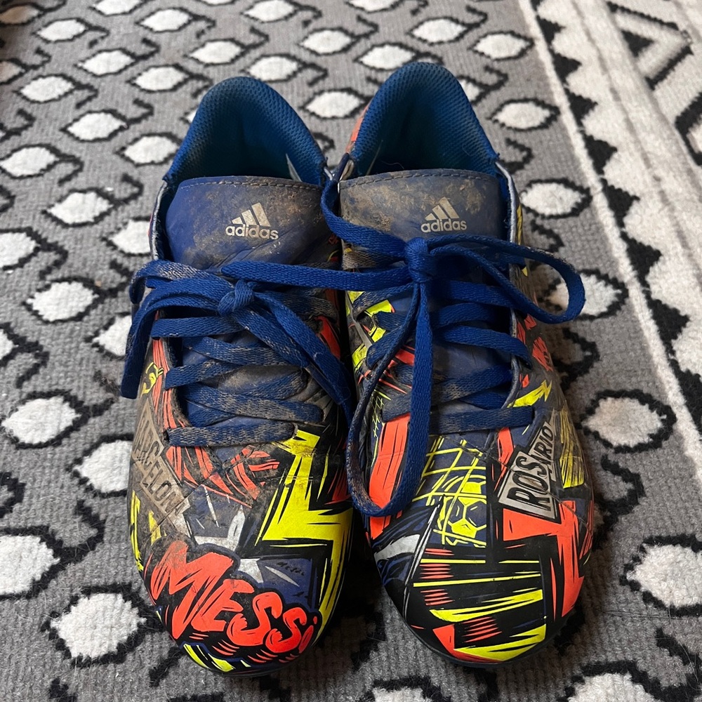 Adidas Kids cleats - Blue and Yellow